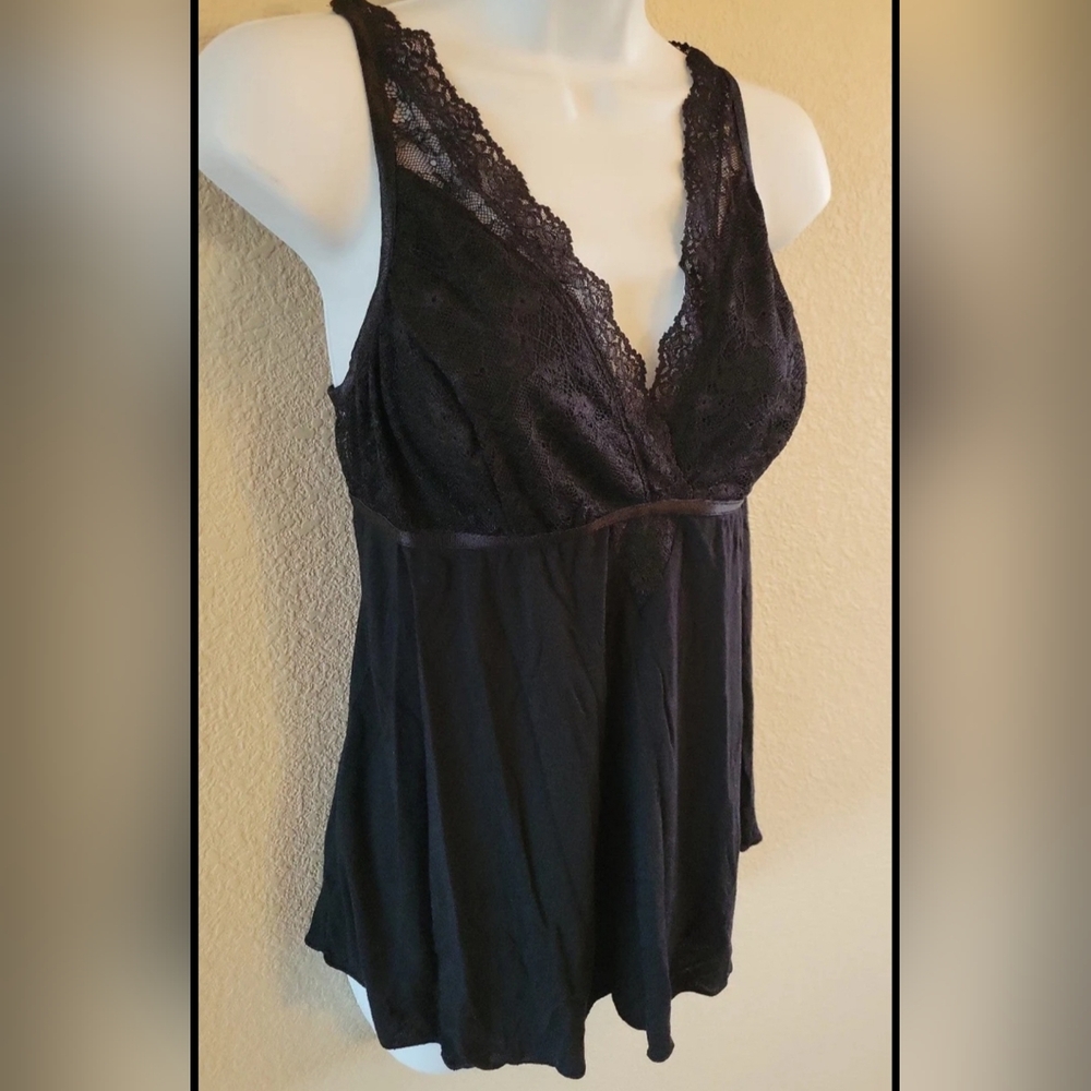 Soma black camisole teddy. Size medium. - Picture 2 of 8
